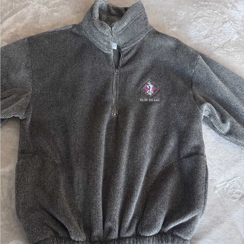 Cheyenne river Half-Zip "Fripp Isalnd" Gray knit Pullover. Brand new- men's Med